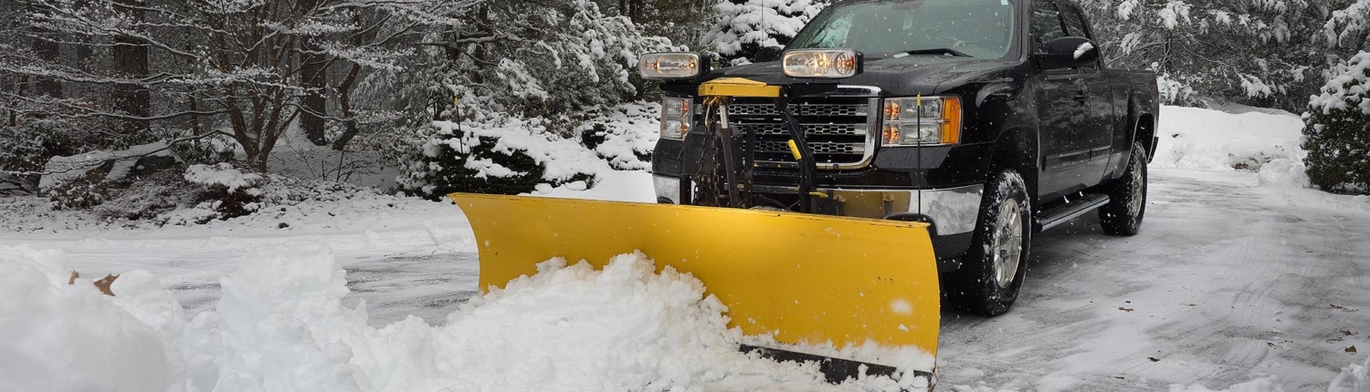 Truck plowing snow